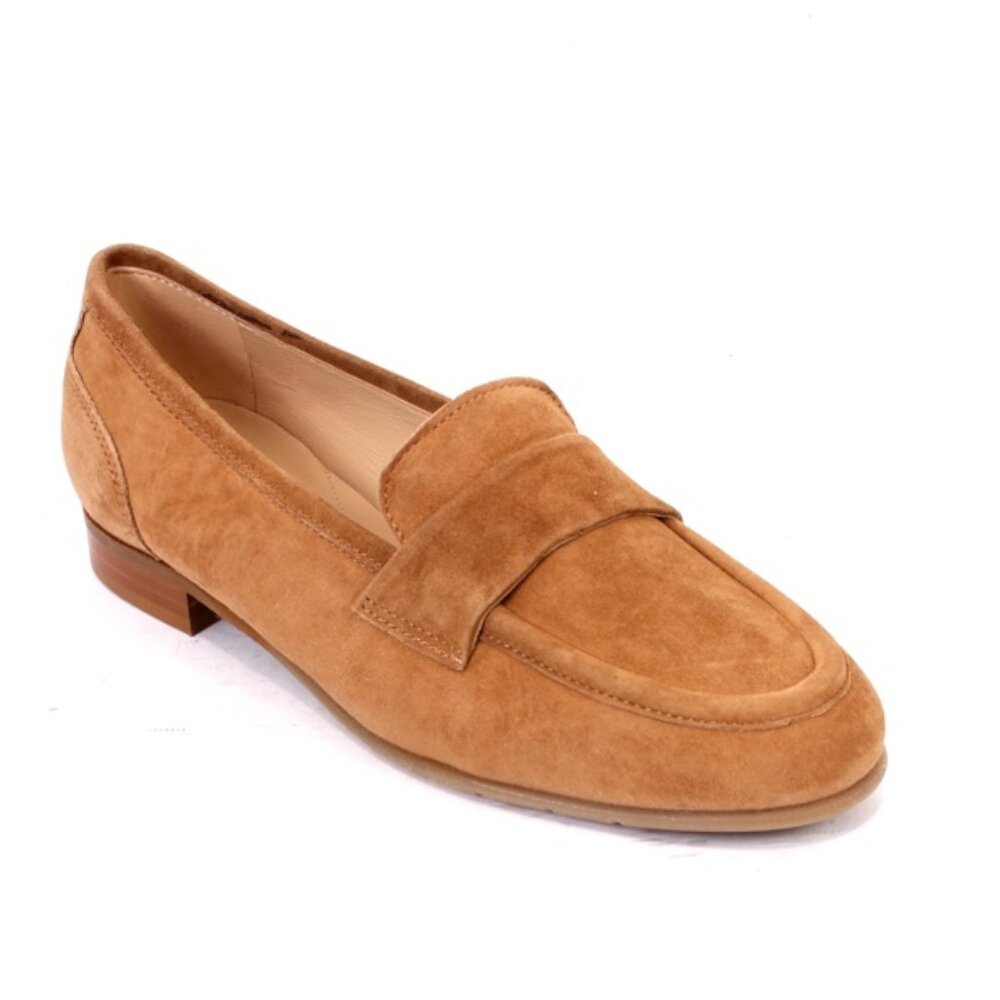 Luca Grossi 303 Brown Leather Suede Classic Loafer Flat Shoe
